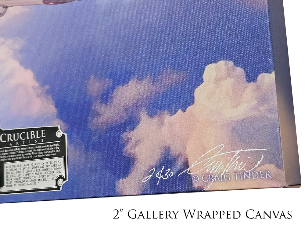 Twilight's Last Crucible - B-17 Flying Fortress Canvas with B-17 Relic ...