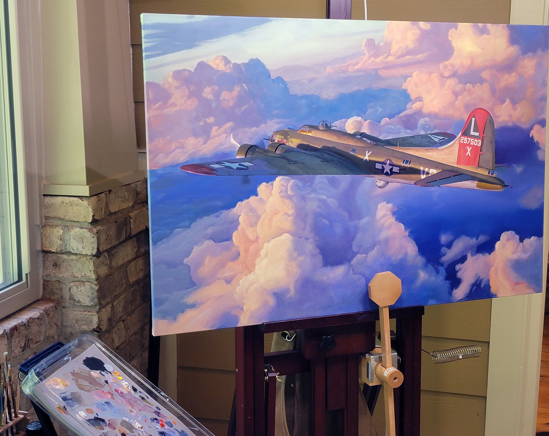 Twilight's Last Crucible - B-17 Flying Fortress Canvas with B-17 Relic ...
