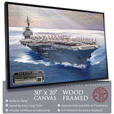 USS Kitty Hawk CV-63 historical relic artwork by Craig Tinder