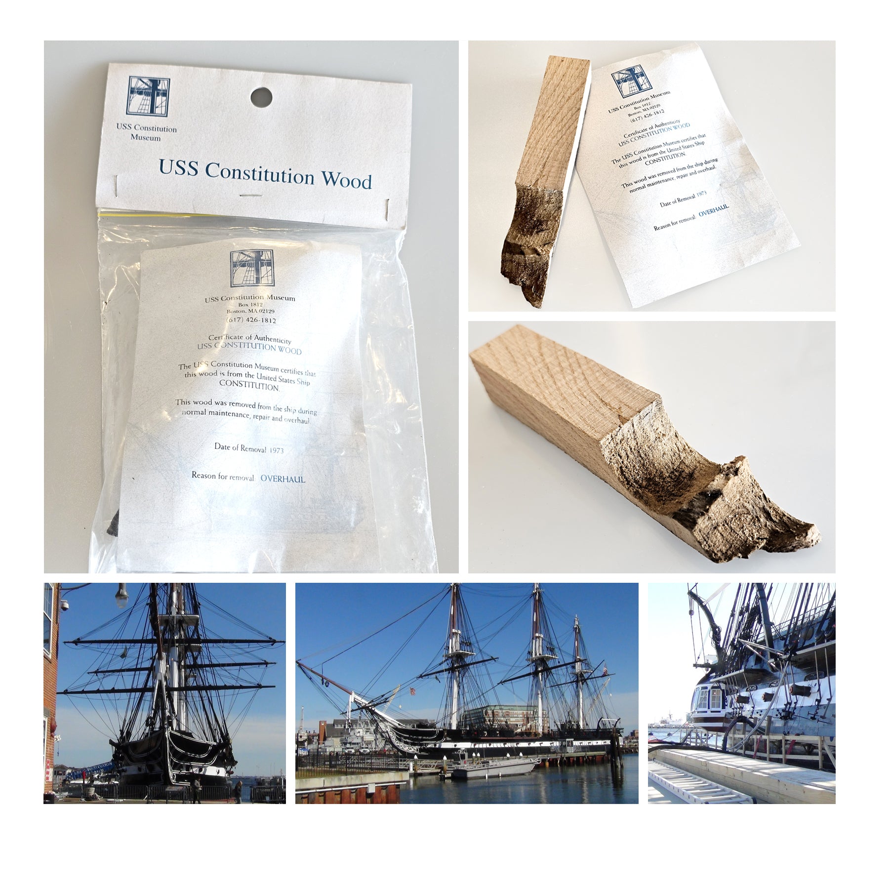 USS Constitution Canvas with Relic | Includes Oak Hull Relic