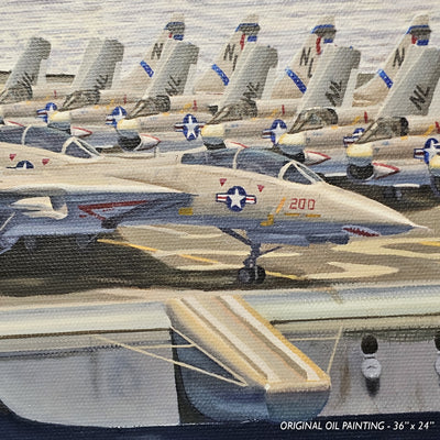 USS Kitty Hawk CV-63 Original Oil Painting historical relic artwork by Craig Tinder