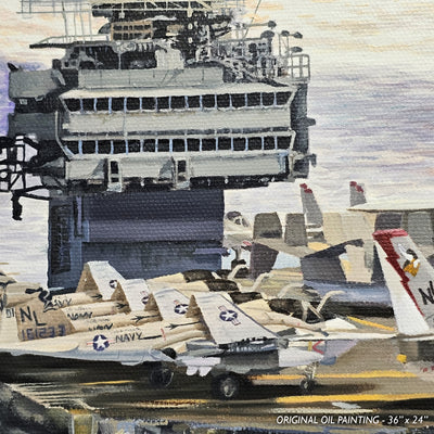 USS Kitty Hawk CV-63 Original Oil Painting historical relic artwork by Craig Tinder