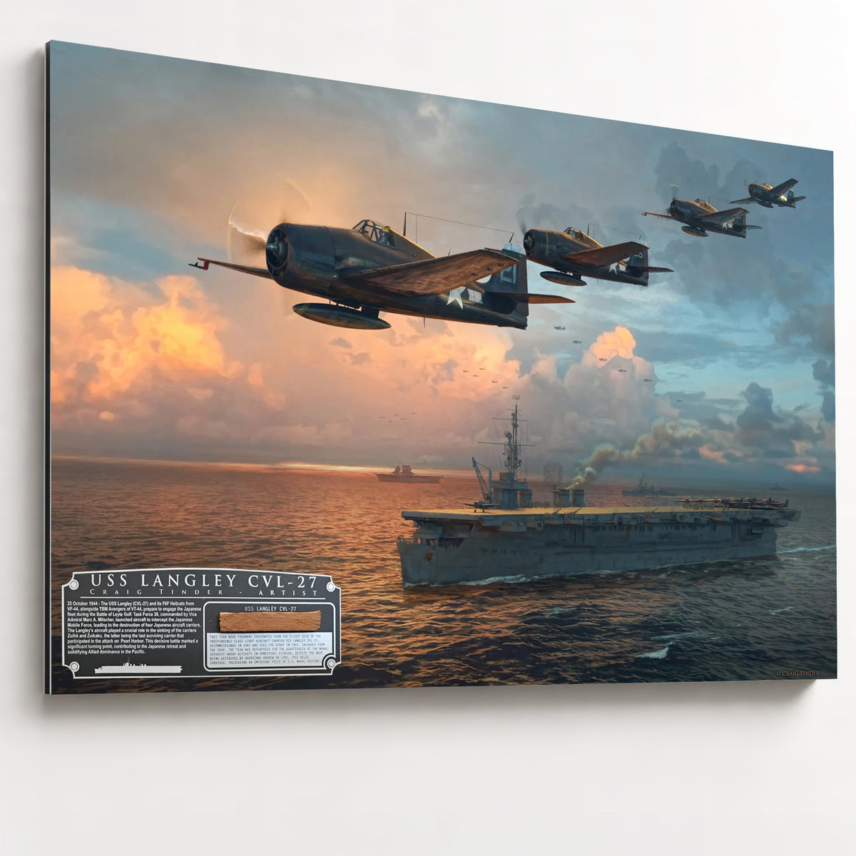 USS Langley Carrier | INCLUDES: Aircraft Carrier Deck Fragment