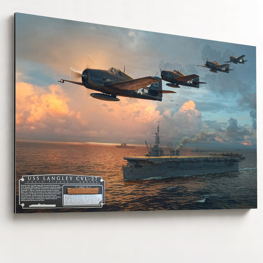 USS Langley Carrier | INCLUDES: Aircraft Carrier Deck Fragment