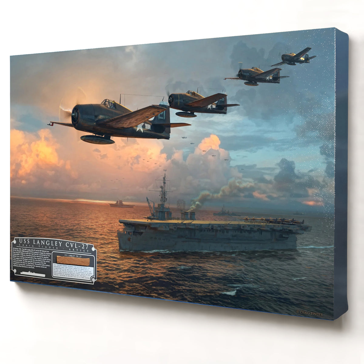 USS Langley Carrier | INCLUDES: Aircraft Carrier Deck Fragment