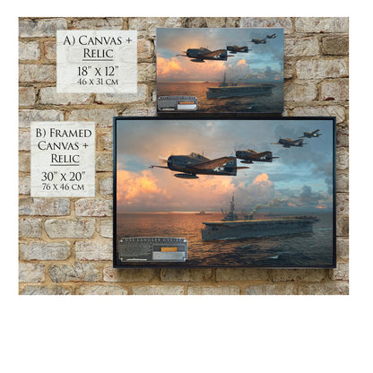 USS Langley Carrier Canvas | INCLUDES: Aircraft Carrier Deck Fragment