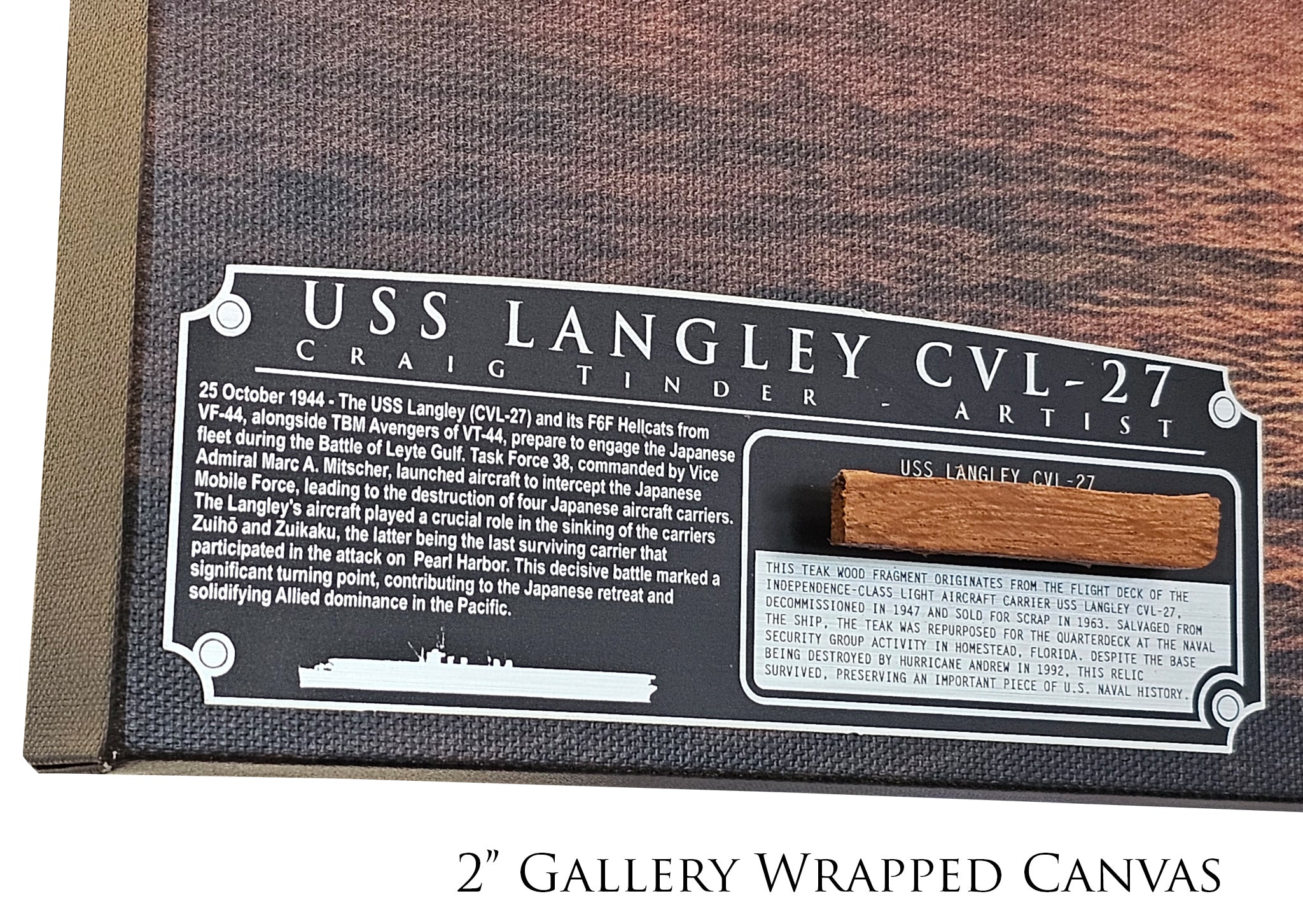 USS Langley CVL-27 Canvas | INCLUDES: Deck Fragment