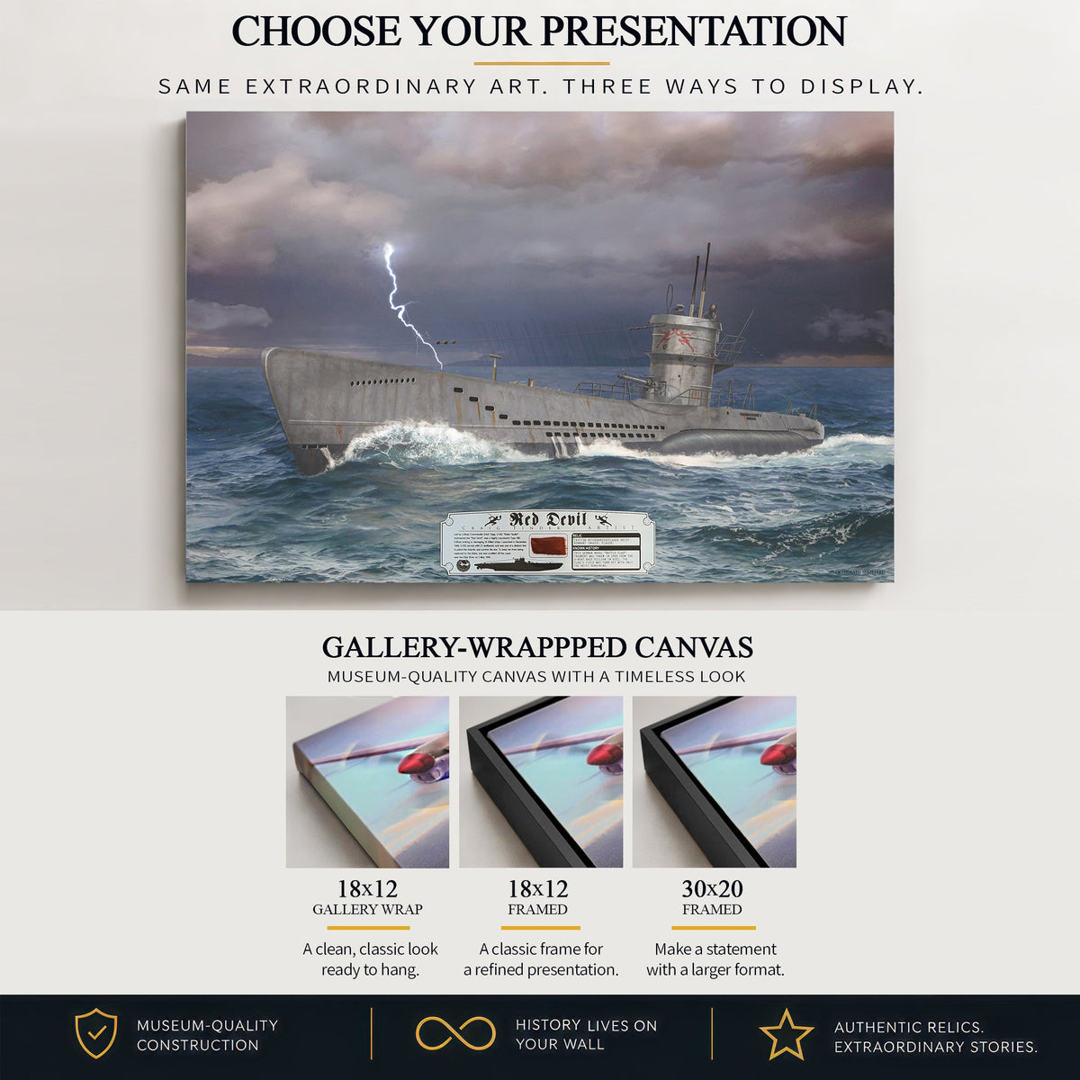 Gallery-wrapped canvas artwork