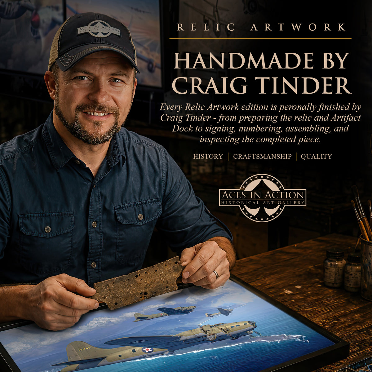 Aces In Action historical relic artwork presentation information