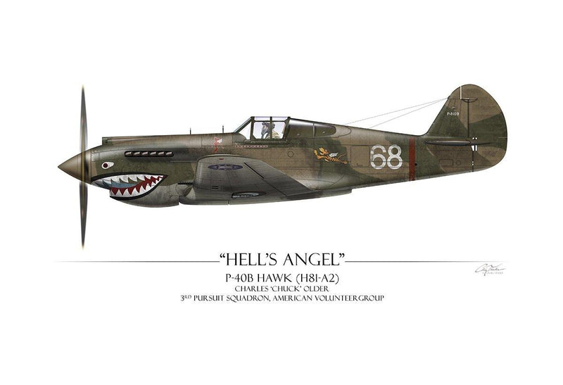 "Flying Tiger P-40 Warhawk" - Art Print by Craig Tinder