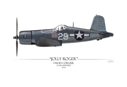 "Ira Kepford F4U Corsair" - Art Print by Craig Tinder