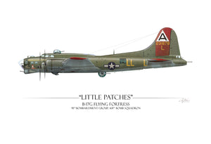 "Little Patches B-17 Flying Fortress" - Art Print by Craig Tinder