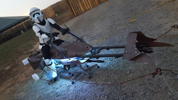 Blueprint Plans & 3D Parts for Building A FULL-SIZE STARWARS SpeederBike - Aces In Action