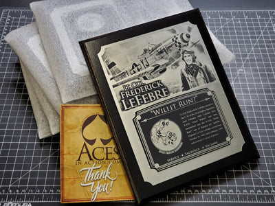 PERSONALIZED Hero Plaque-Historical Display Plaques-Aces In Action: The Workshop of Artist Craig Tinder