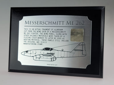 WWII German Messerschmitt ME 262 Relic Plaque-Historical Display Plaques-Aces In Action: The Workshop of Artist Craig Tinder