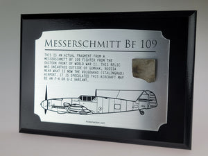 WWII German Messerschmitt BF 109 Relic Plaque-Historical Display Plaques-Aces In Action: The Workshop of Artist Craig Tinder