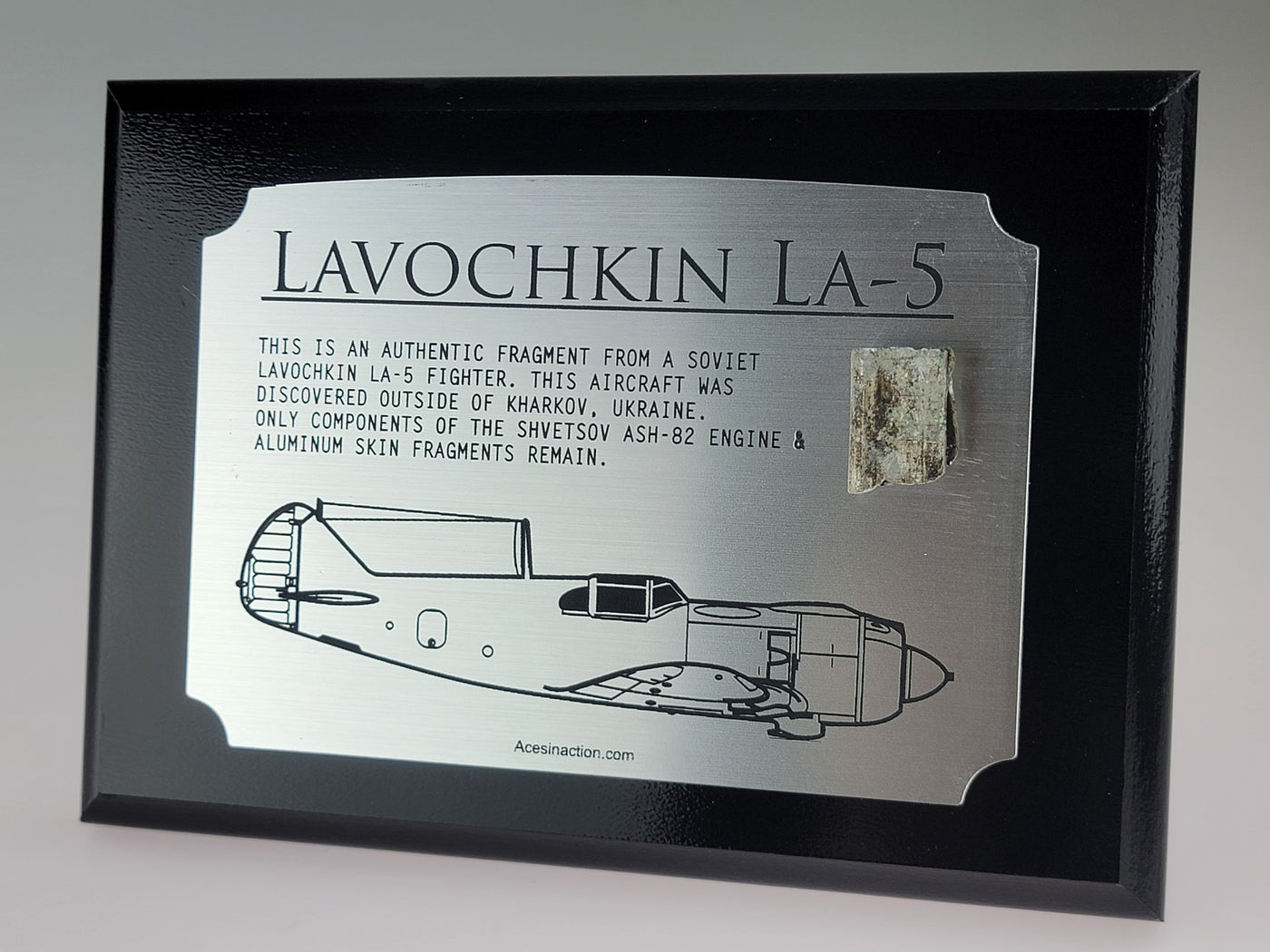 WWII Russian Lavochkin LA-5 Relic Plaque-Historical Display Plaques-Aces In Action: The Workshop of Artist Craig Tinder