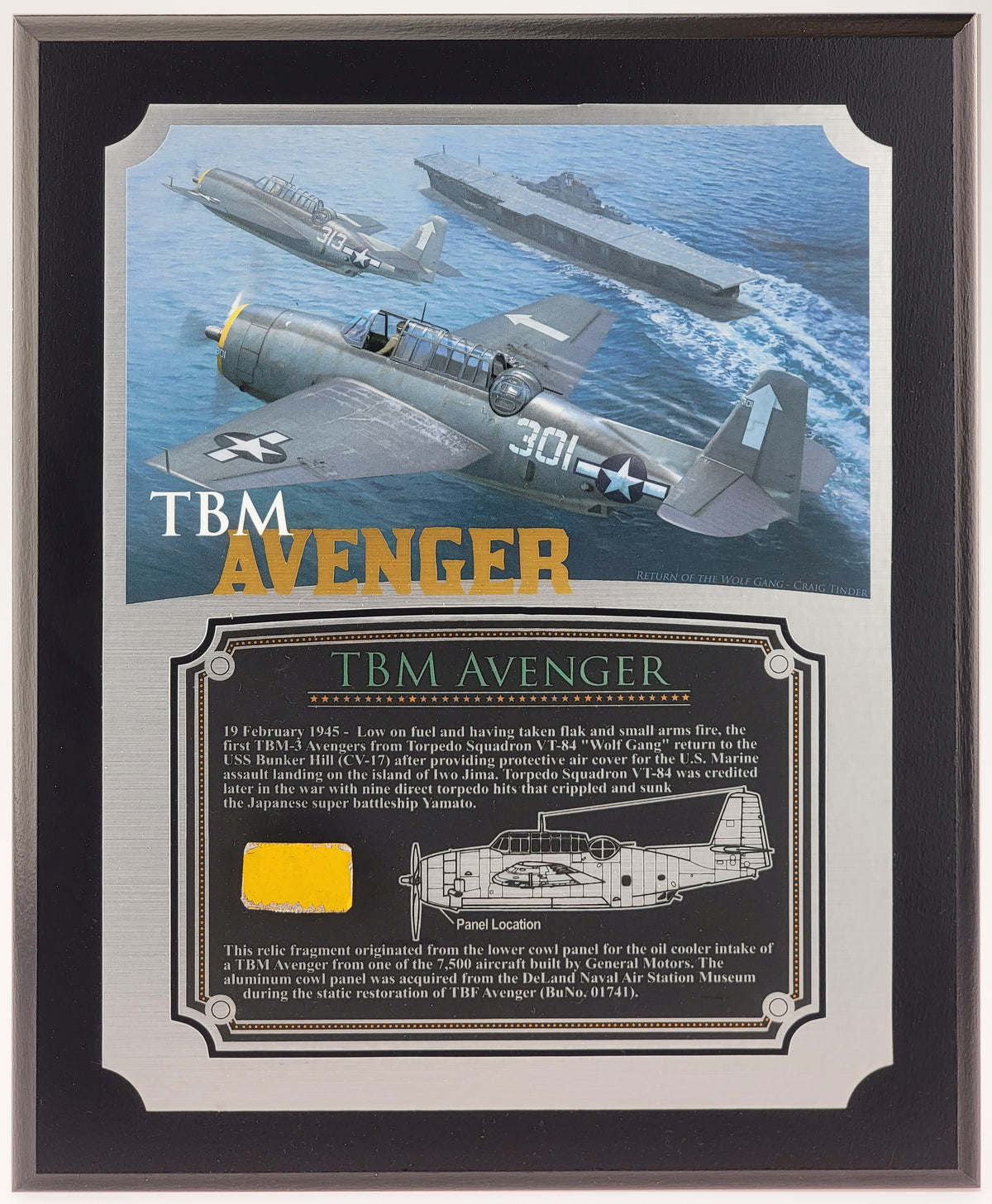 WWII TBM Avenger Relic Plaque - Full Color 8"x10" – Aces In Action ...