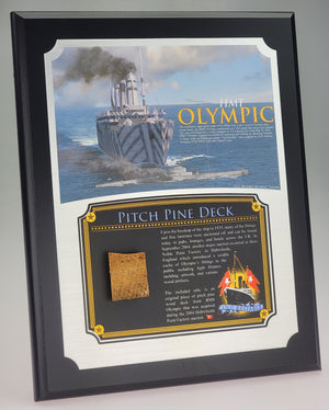 White Star Line RMS Olympic Relic Plaque - Full Color 8"x10"-Historical Display Plaques-Aces In Action: The Workshop of Artist Craig Tinder