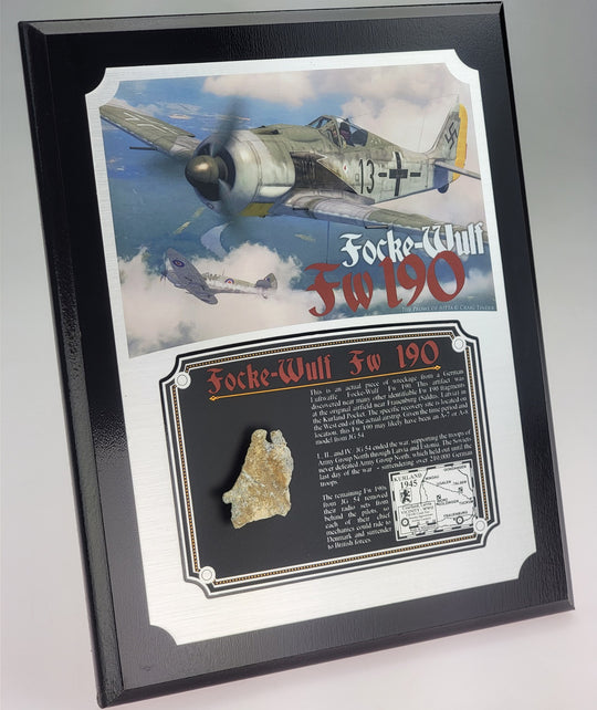 WWII Focke-Wulf FW 190 Relic Plaque - Full Color 8"x10"-Historical Display Plaques-Aces In Action: The Workshop of Artist Craig Tinder