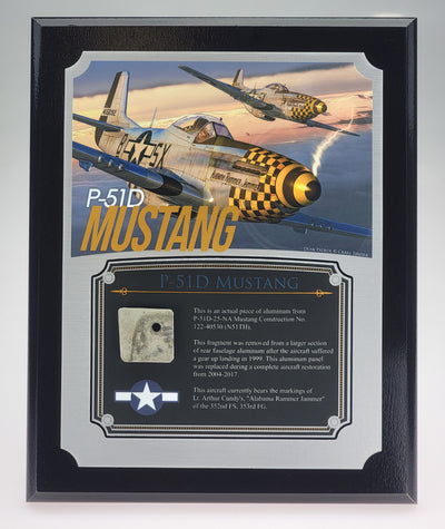 WWII P-51D Mustang Relic Plaque - Full Color 8"x10"-Historical Display Plaques-Aces In Action: The Workshop of Artist Craig Tinder