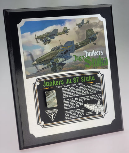 WWII Junkers Ju 87 Stuka Relic Plaque - Full Color 8"x10"-Historical Display Plaques-Aces In Action: The Workshop of Artist Craig Tinder