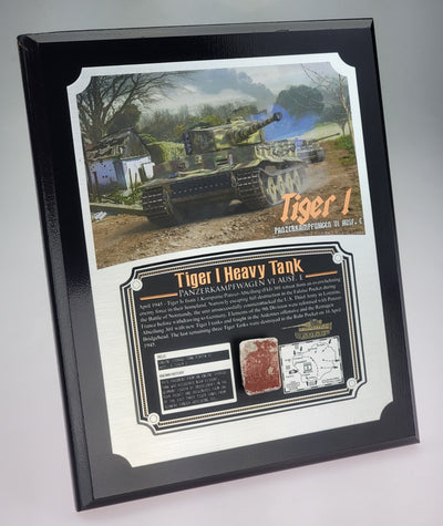 WWII Tiger 1 PzKpfw VI Ausf. E Relic Plaque - Full Color 8"x10"-Historical Display Plaques-Aces In Action: The Workshop of Artist Craig Tinder