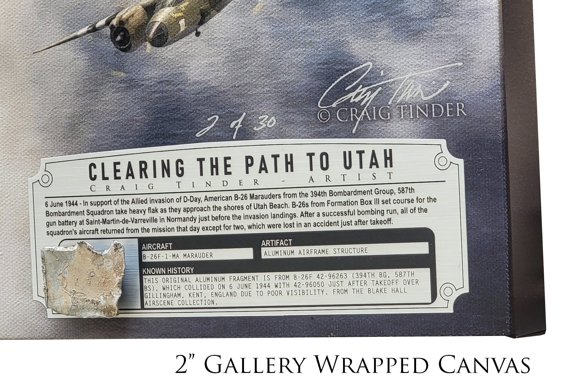 Clearing the Path to Utah - B-26 Marauder Aviation Art-Art Print-Aces In Action: The Workshop of Artist Craig Tinder