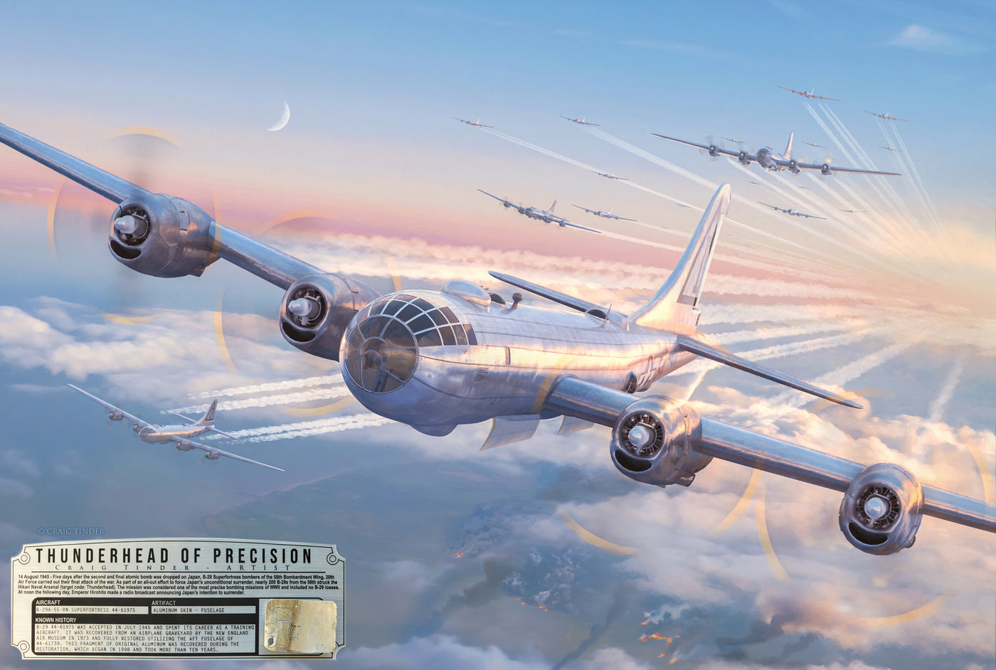 Thunderhead of Precision - B-29 Superfortress Aviation Art-Art Print-Aces In Action: The Workshop of Artist Craig Tinder