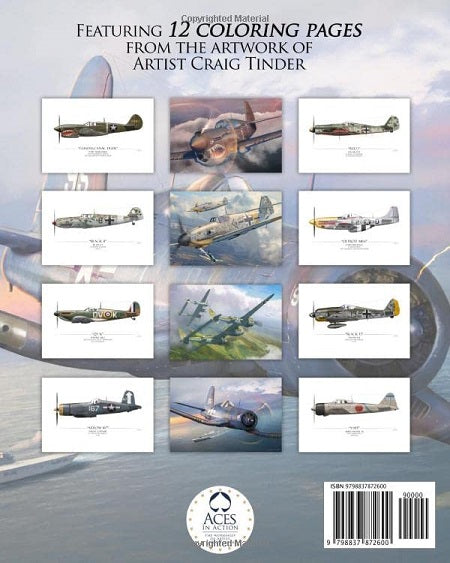 Warbirds Coloring Book - Volume I: The Fine Art Aviation Collection-Gifts & Apparel-Aces In Action: The Workshop of Artist Craig Tinder