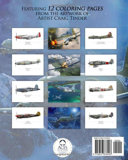 Warbirds Coloring Book - Volume II: The Fine Art Aviation Collection-Gifts & Apparel-Aces In Action: The Workshop of Artist Craig Tinder