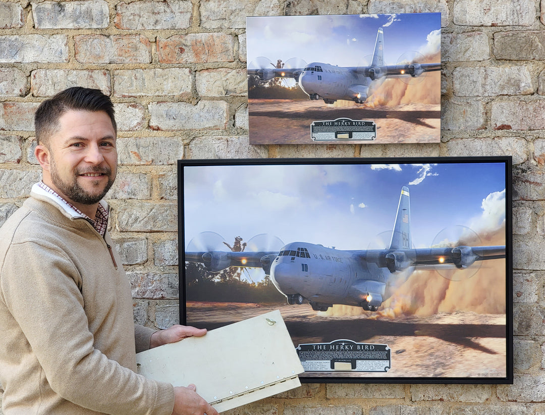 The Herky Bird - C-130 Hercules Aviation Art-Art Print-Aces In Action: The Workshop of Artist Craig Tinder