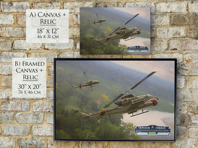 Centaur Cobras - Cobra Helicopter Aviation Art-Art Print-Aces In Action: The Workshop of Artist Craig Tinder