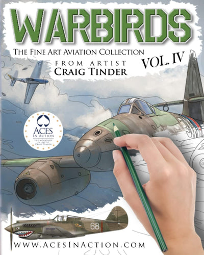 Warbirds Coloring Book - Volume IV: The Fine Art Aviation Collection-Gifts & Apparel-Aces In Action: The Workshop of Artist Craig Tinder