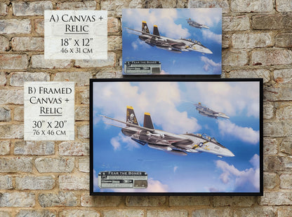 Fear the Bones - F-14A Tomcat Aviation Art-Art Print-Aces In Action: The Workshop of Artist Craig Tinder