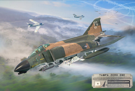 Tampa Zero One - F-4 Phantom II Aviation Art-Art Print-Aces In Action: The Workshop of Artist Craig Tinder