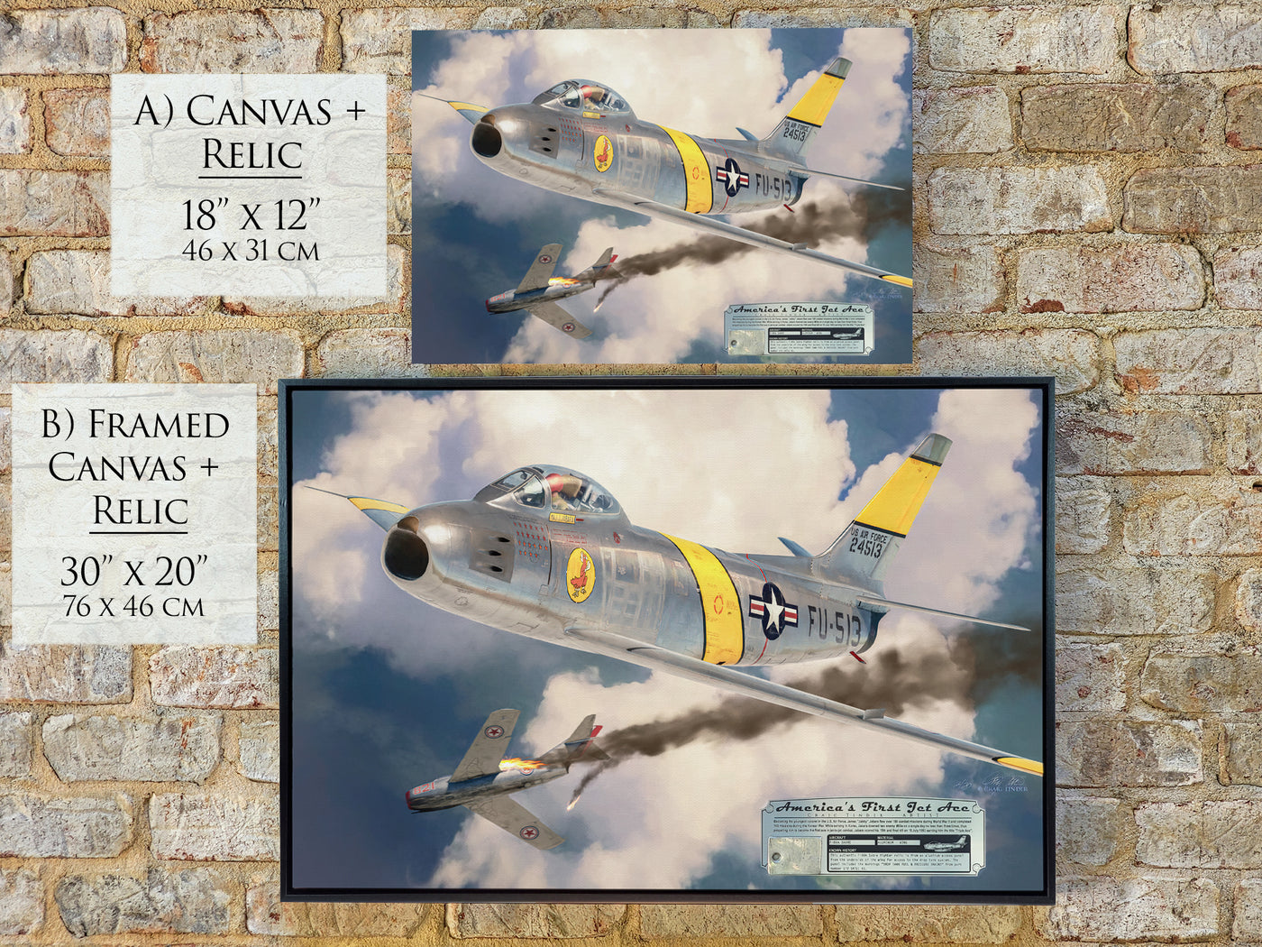 America's First Jet Ace - F-86A Sabre Fighter Aviation Art – Aces In ...