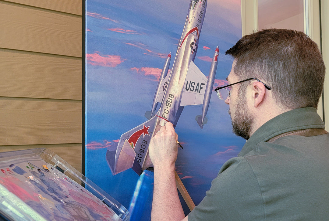 Shooting Star - F-104 Starfighter Aviation Art-Art Print-Aces In Action: The Workshop of Artist Craig Tinder