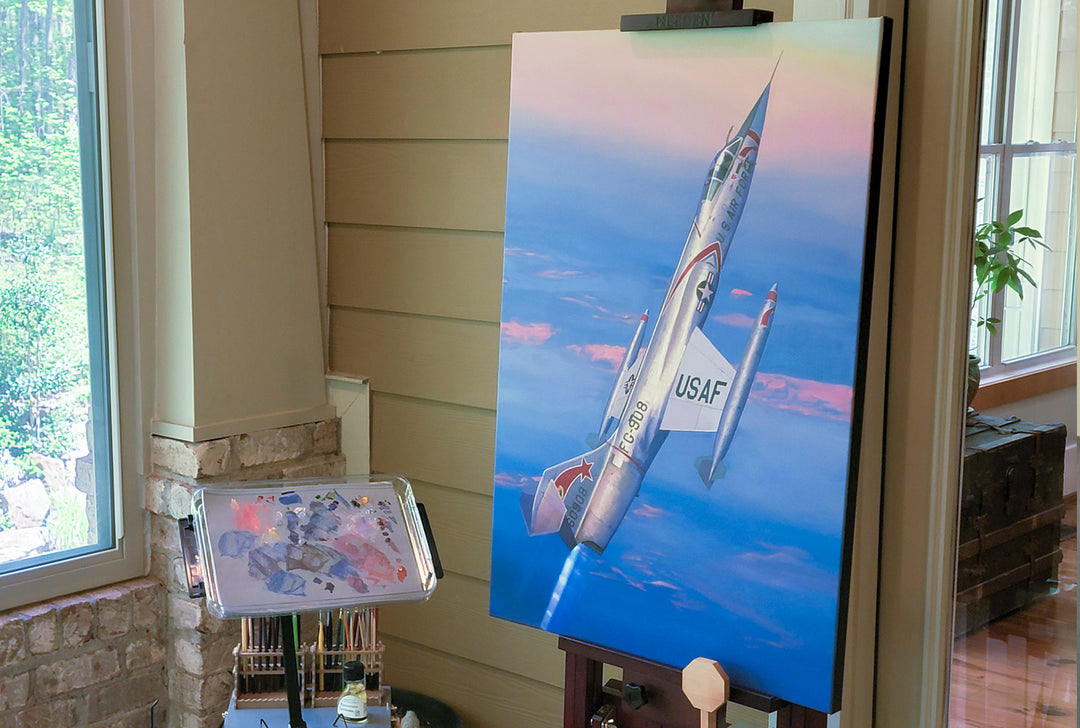 Shooting Star - F-104 Starfighter Aviation Art-Art Print-Aces In Action: The Workshop of Artist Craig Tinder