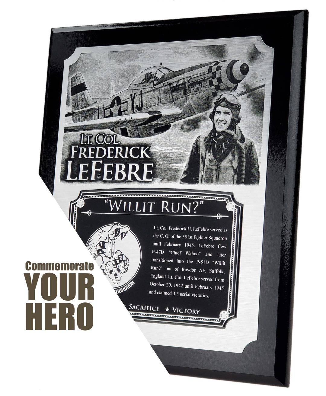 PERSONALIZED Hero Plaque-Historical Display Plaques-Aces In Action: The Workshop of Artist Craig Tinder