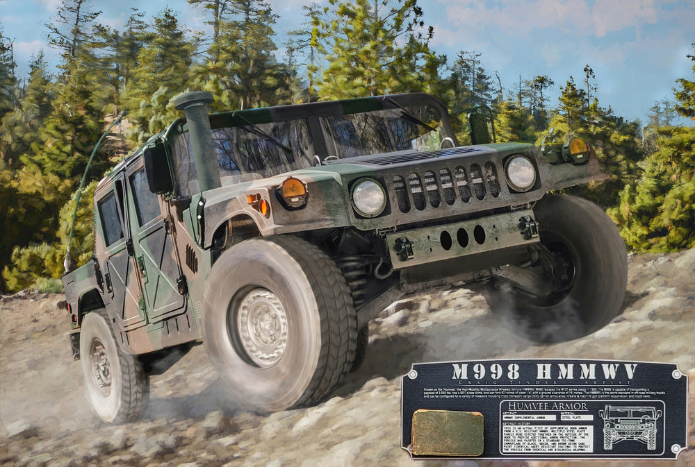 M998 HMMWV - Humvee Military Art-Art Print-Aces In Action: The Workshop of Artist Craig Tinder