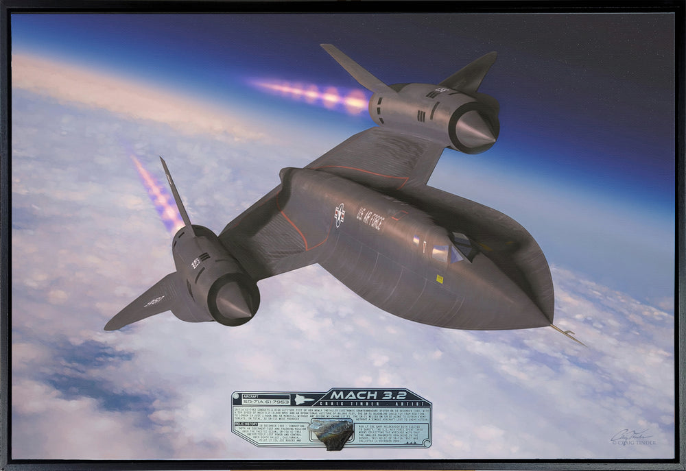 Mach 3.2 - SR-71A Blackbird Aviation Art-Art Print-Aces In Action: The Workshop of Artist Craig Tinder