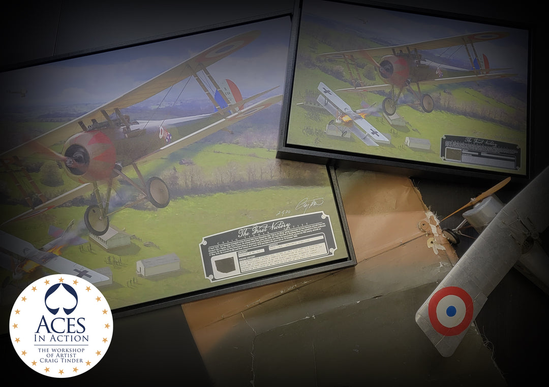 The First Victory - WWI Nieuport 28c.1 Aviation Art-Art Print-Aces In Action: The Workshop of Artist Craig Tinder