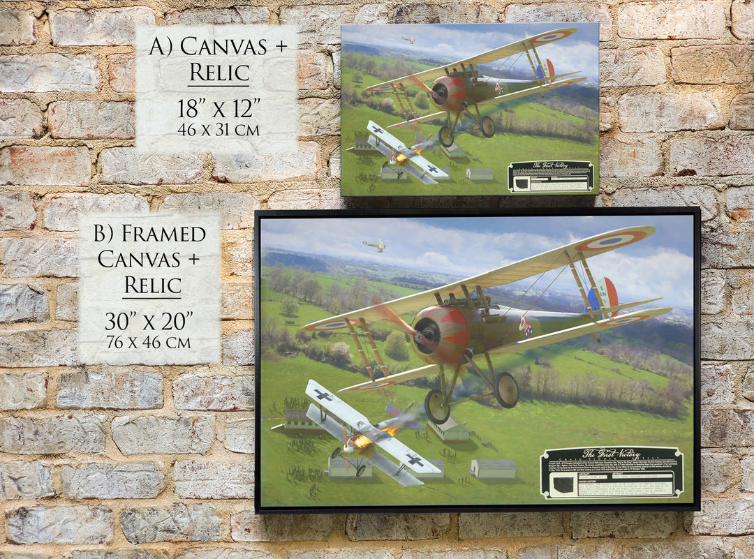 The First Victory - WWI Nieuport 28c.1 Aviation Art-Art Print-Aces In Action: The Workshop of Artist Craig Tinder