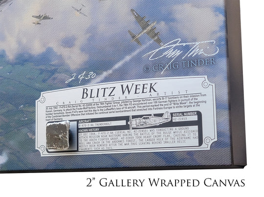 Blitz Week - P-47D Thunderbolt Aviation Art-Art Print-Aces In Action: The Workshop of Artist Craig Tinder