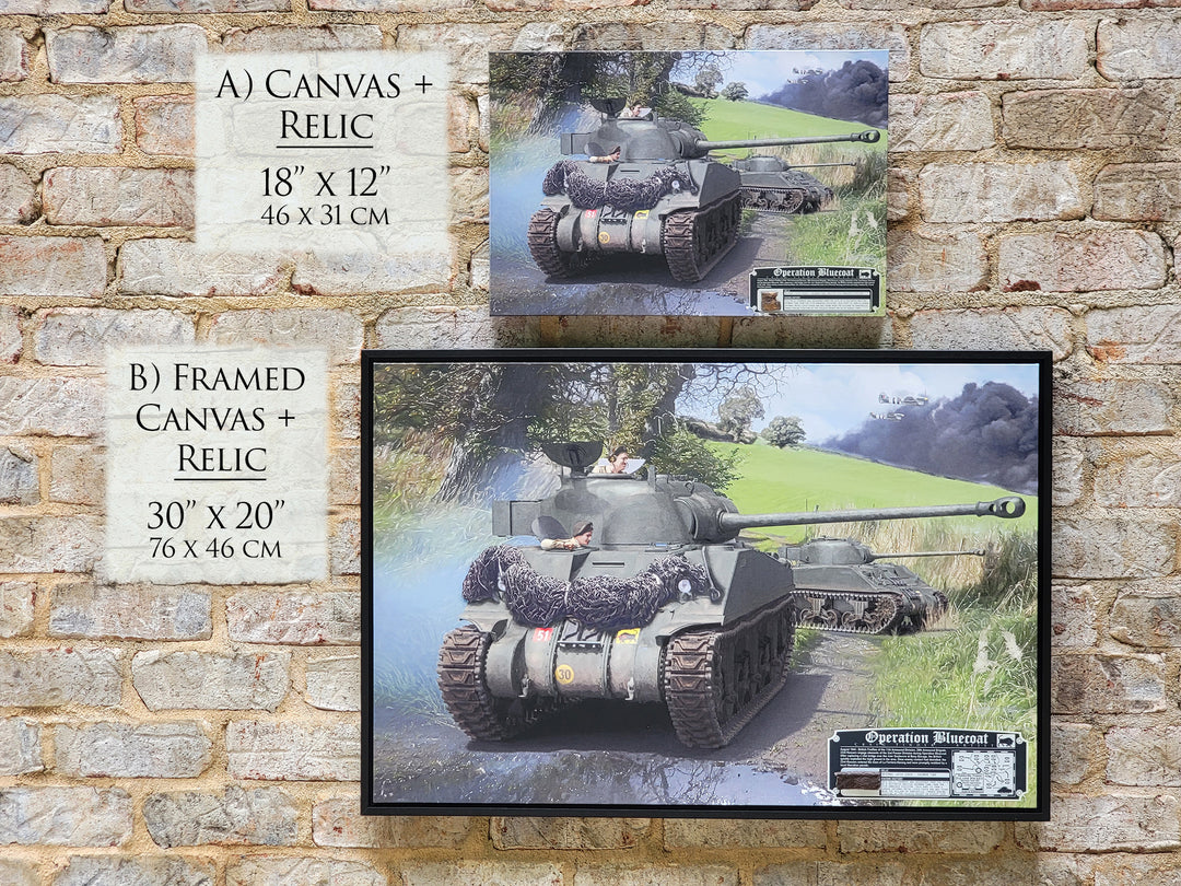 Operation Bluecoat - Sherman Tank Military Art-Art Print-Aces In Action: The Workshop of Artist Craig Tinder