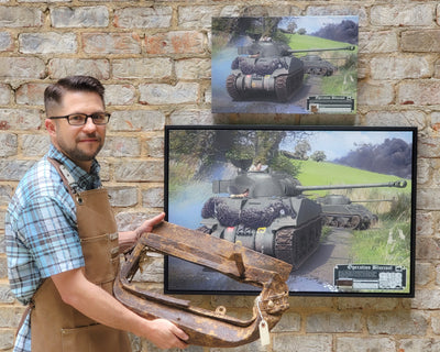 Operation Bluecoat - Sherman Tank Military Art-Art Print-Aces In Action: The Workshop of Artist Craig Tinder