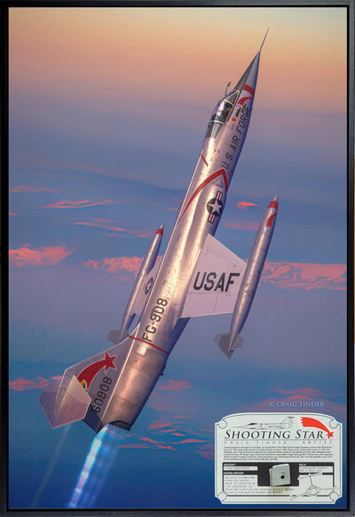 Shooting Star - F-104 Starfighter Aviation Art-Art Print-Aces In Action: The Workshop of Artist Craig Tinder