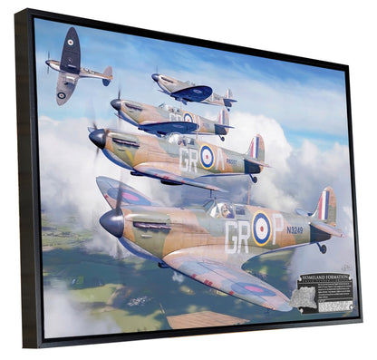 Homeland Formation - Supermarine Spitfire Aviation Art-Art Print-Aces In Action: The Workshop of Artist Craig Tinder