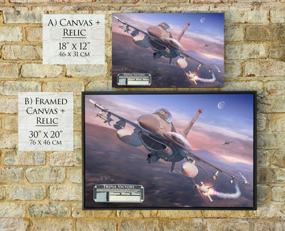 Triple Victory - F-16 Fighter Aviation Art-Art Print-Aces In Action: The Workshop of Artist Craig Tinder